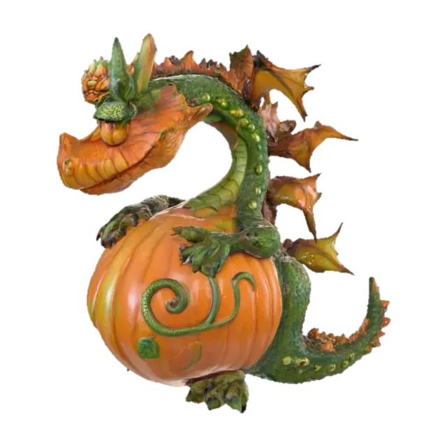 Pumpkin Dragon - Fantasyart 3D model, vytvořený pomocí AI