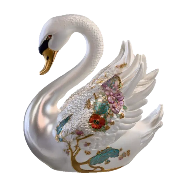 A delicate porcelain figurine displayed against a pristine, crisp white… - Handcrafted 3D model, vytvořený pomocí AI