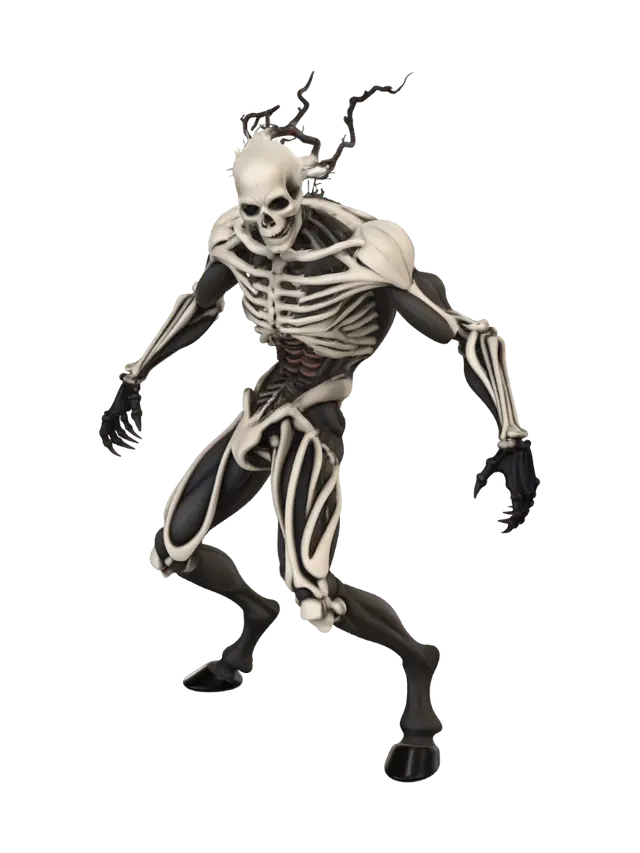 Emberbone Warlord 3D model, vytvořený pomocí AI