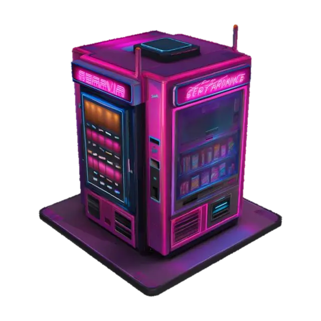 3D model for Neon Snack Station Cyberpunk trading machine
