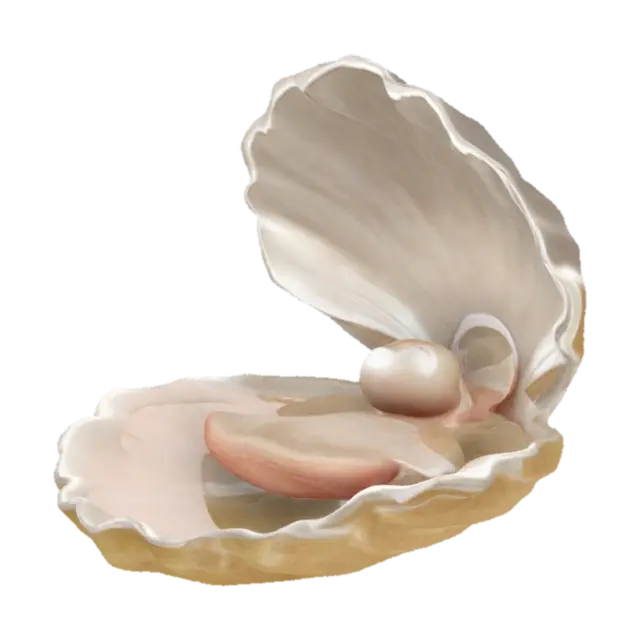 Pearl in a Shell 3D model, vytvořený pomocí AI
