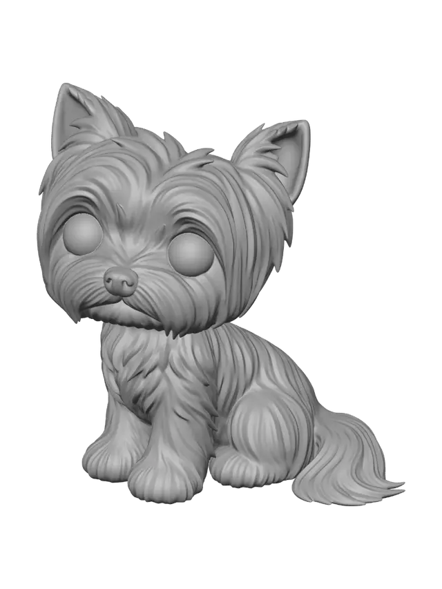 3D model for Vinyl Yorkie Portrait