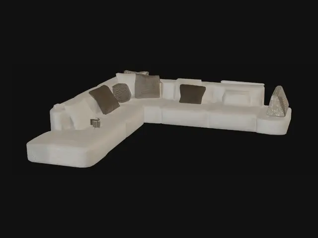 3D model for Beige sectional sofa