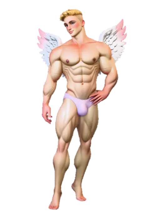 Winged Strength 3D model, vytvořený pomocí AI