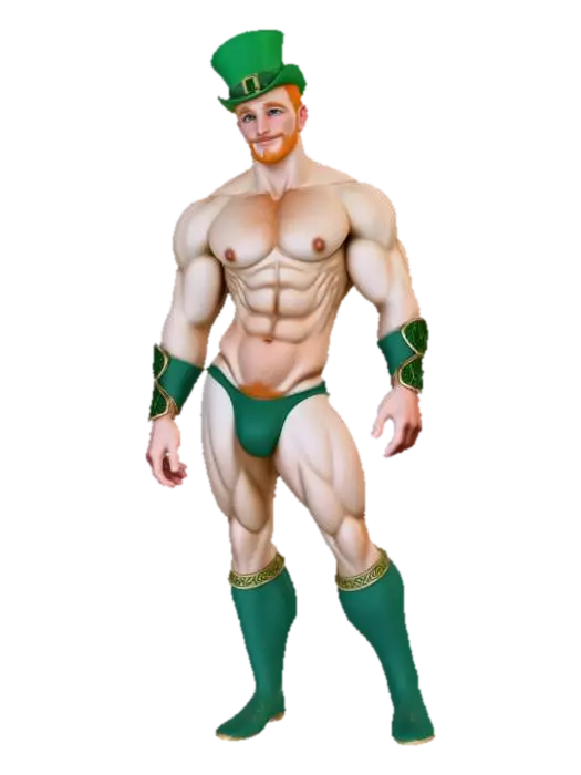 Leprechaun in the Woods 3D model, vytvořený pomocí AI