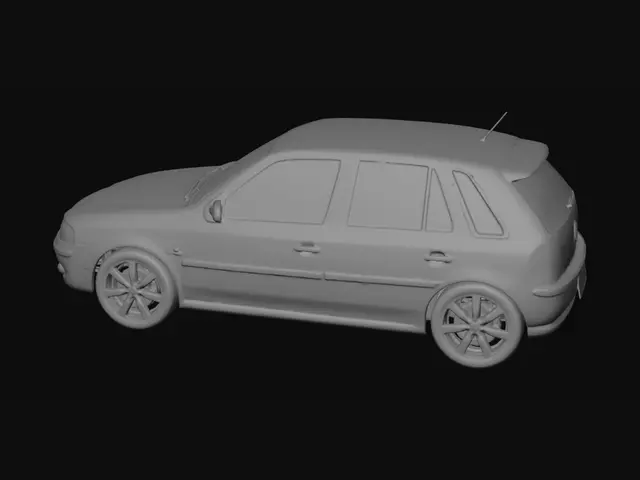 3D model for Crimson VW on a Wet Day