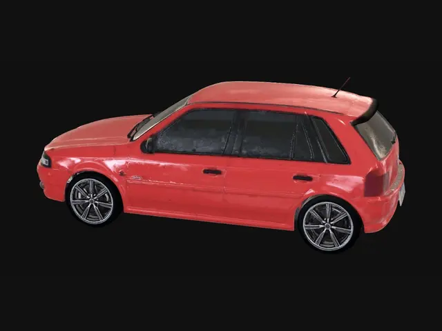 3D model for Crimson VW on a Wet Day