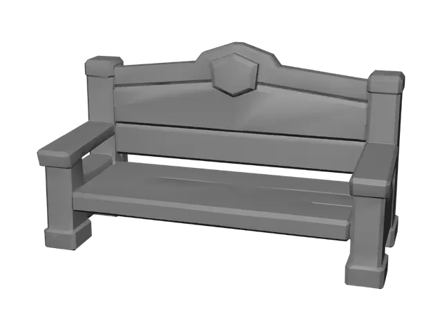 3D model for Pastel Rainbow Bench