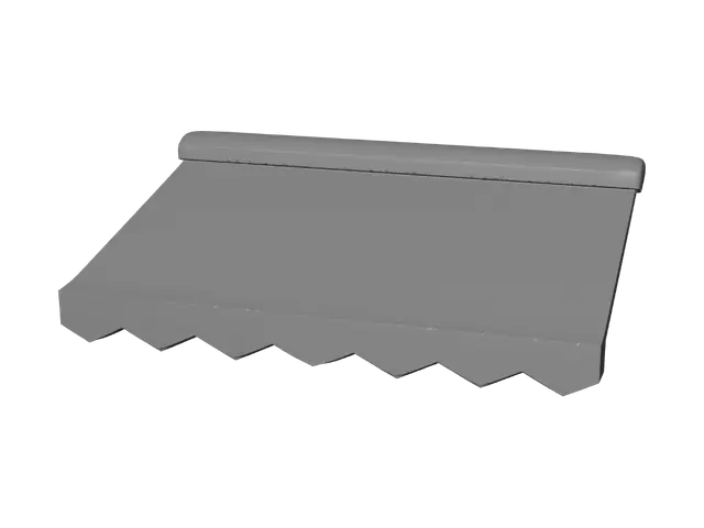 3D model for Blue and Cream Striped Awning