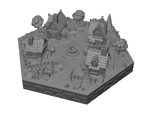 3D model for Blue Roof Village