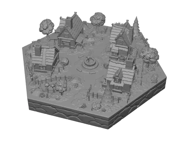 3D model for Blue Roof Village
