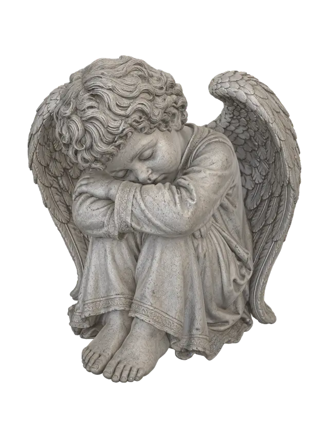 Angel descansando - Cherub 3D model, vytvořený pomocí AI