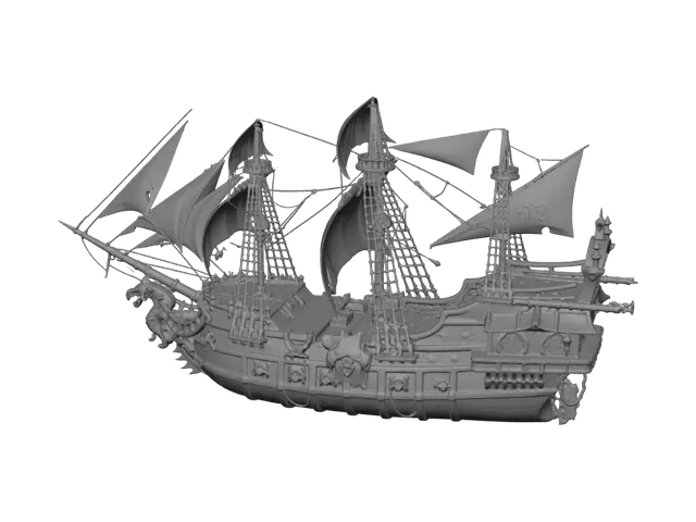 3D model for Midnight Runic Galleon
