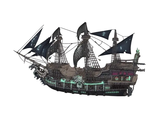 3D model for Midnight Runic Galleon
