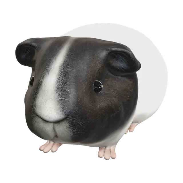 Modello 3D Low-Poly Guinea Pig - Tagger, generato dall’IA