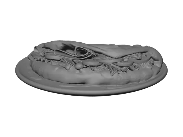 3D model for Pesto Chicken Mozzarella Panini