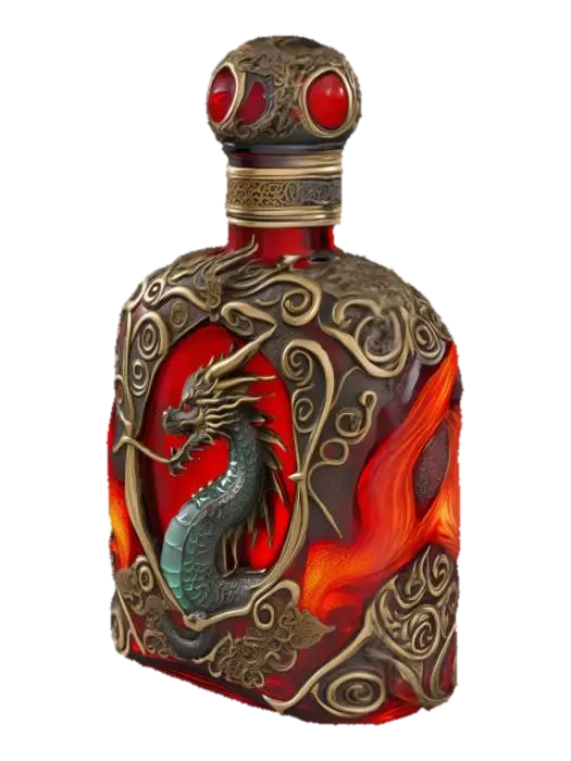 Dragon's Essence Elixir 3D model, vytvořený pomocí AI