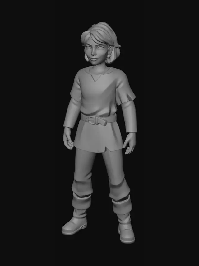3D model for Young Adventurer on a Forest Path