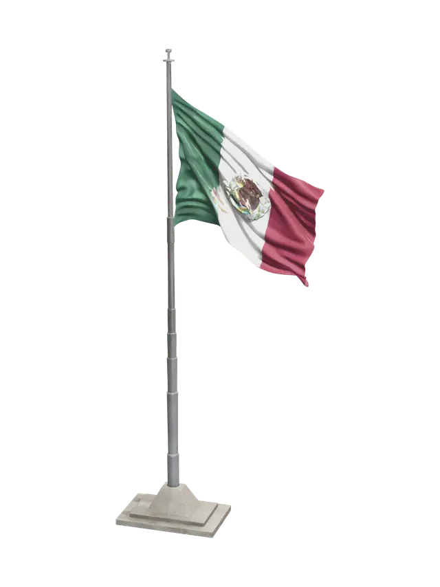 Stylized Zocalo Mexico 3D model, vytvořený pomocí AI