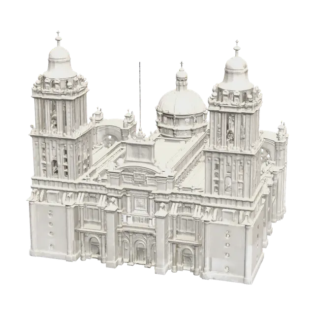 Low-Poly Zocalo Mexico 3D model, vytvořený pomocí AI
