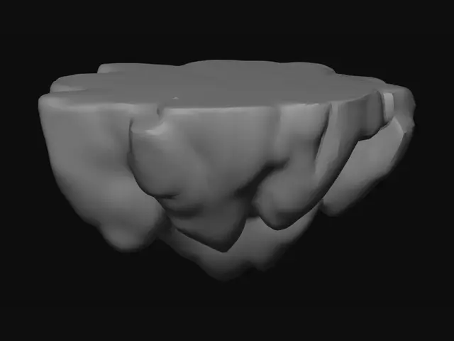 3D model for Floating Cracked Stone Platform