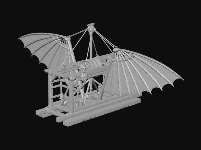 3D model for Mechanical Winged Glider
