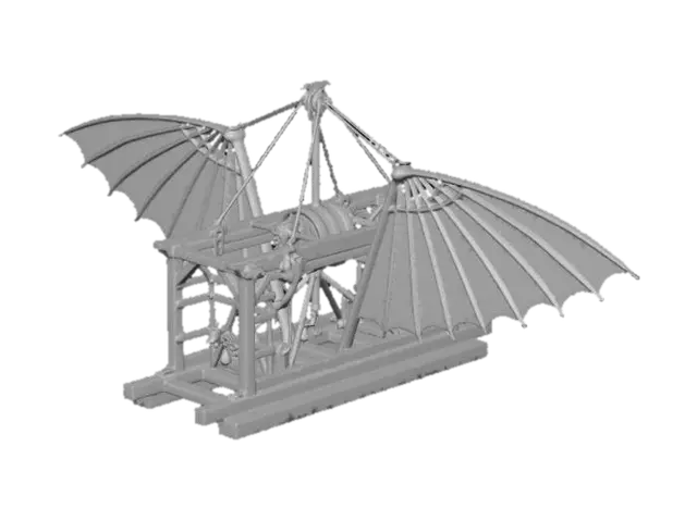 3D model for Mechanical Winged Glider