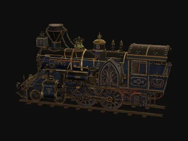 3D model for Steampunk Iron Locomotive