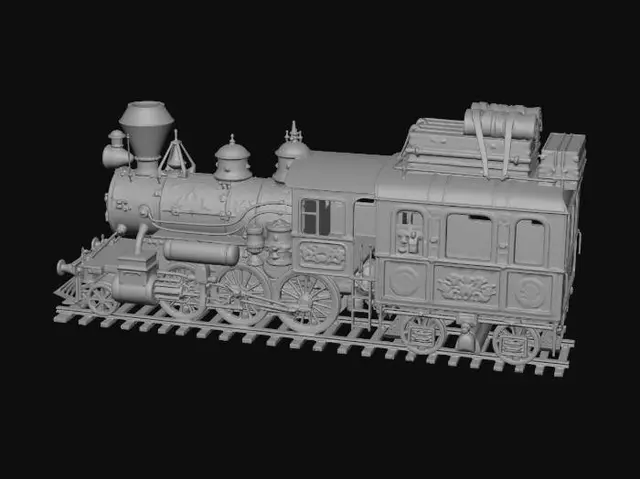 3D model for Ornate Steam Locomotive