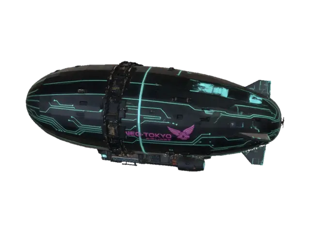 Neon Skies over Neo Tokyo - Clash 3D model, vytvořený pomocí AI