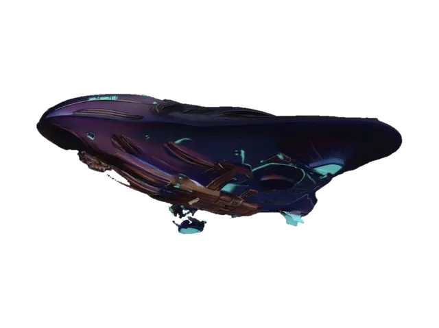 Dustbound Voyager 3D model, vytvořený pomocí AI