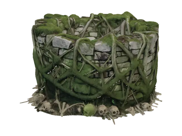 Circle of Moss and Bones 3D model, vytvořený pomocí AI