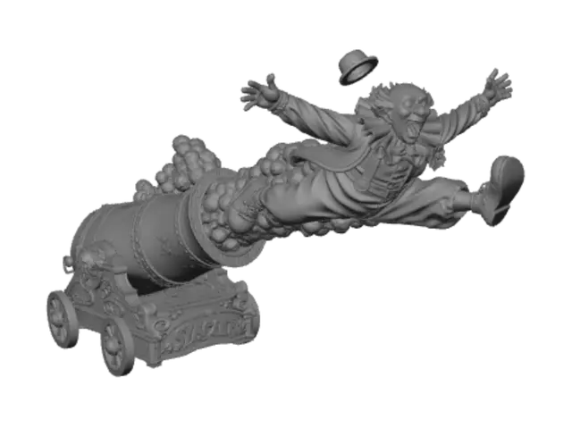 3D model for Circus Cannon Clown