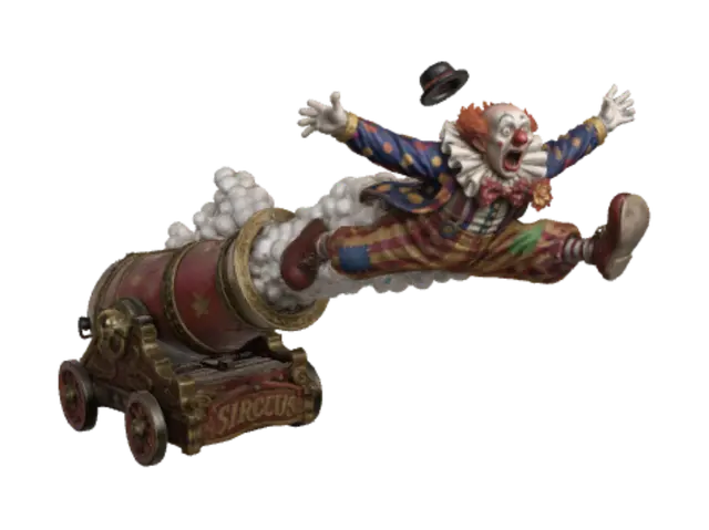 3D model for Circus Cannon Clown