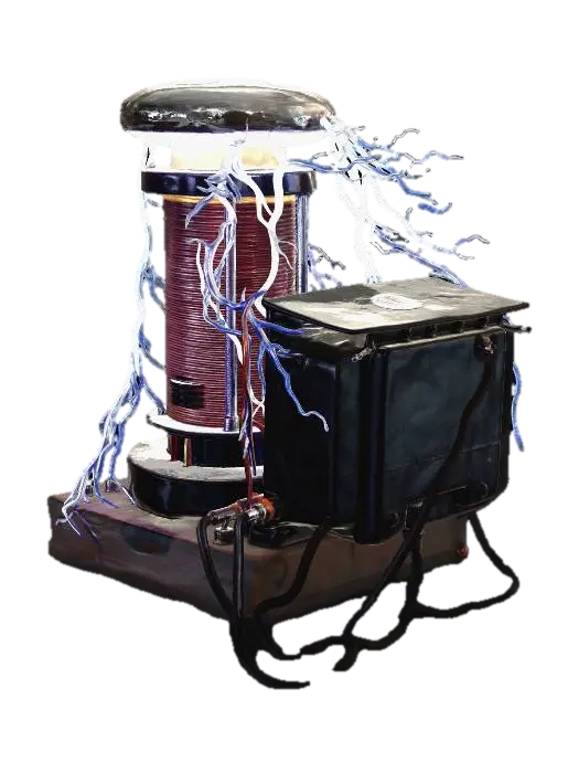 Lightning Coil 3D model, vytvořený pomocí AI