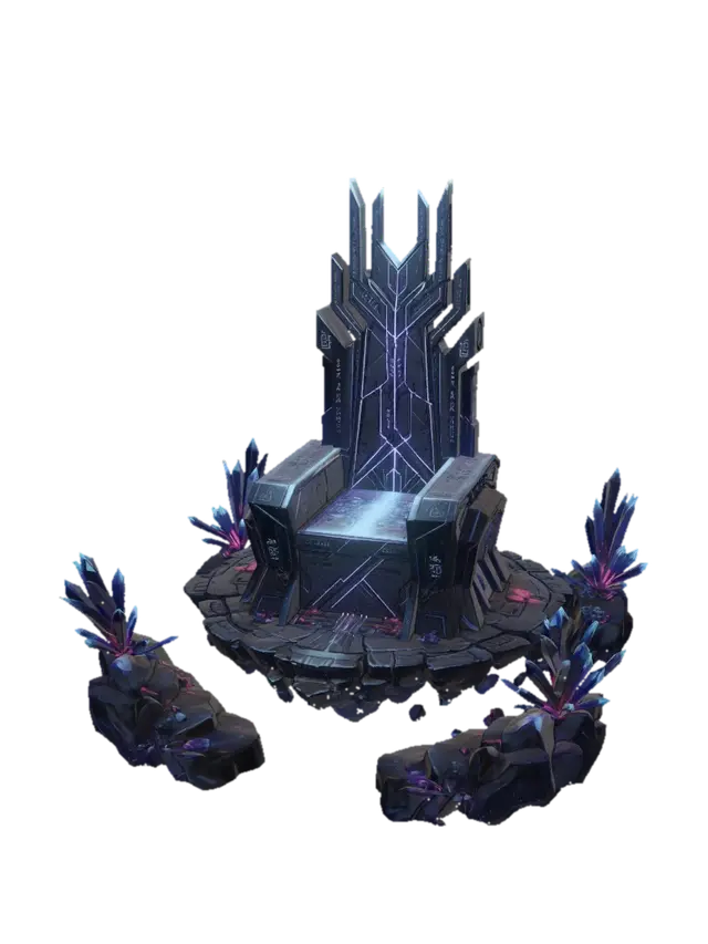 Throne of the Crystal Nexus - Highpoly 3D model, vytvořený pomocí AI