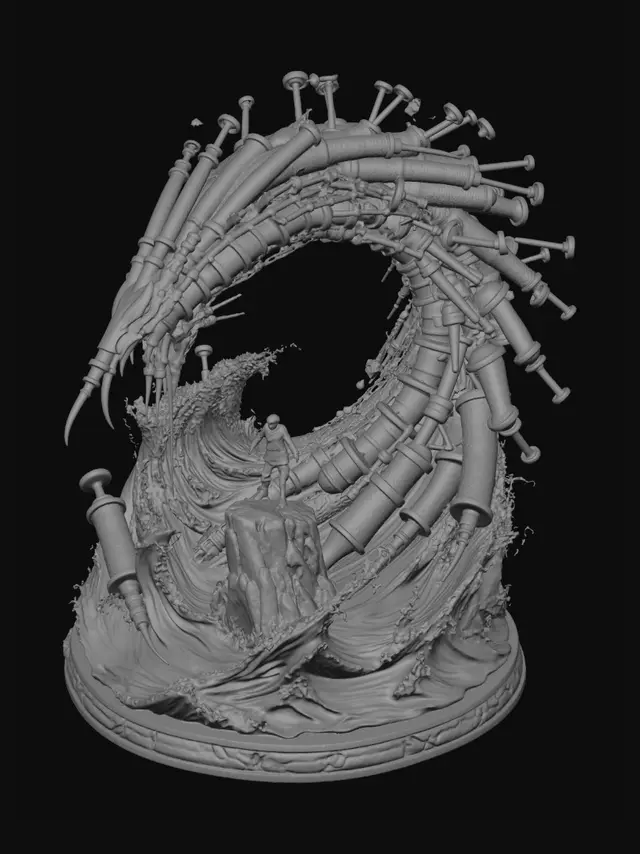 3D model for The Syringe Dragon