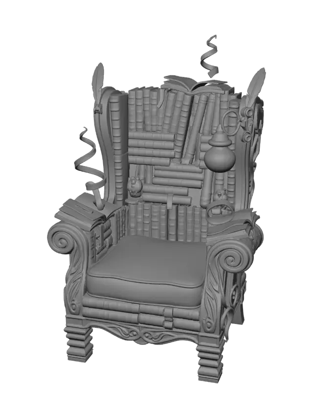 3D model for Throne of Books
