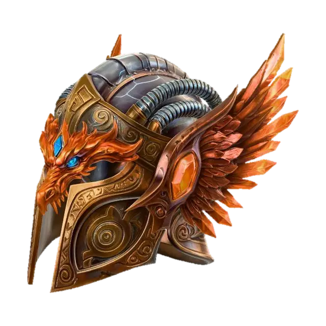 Elemental Fire Helmet - Power 3D model, vytvořený pomocí AI
