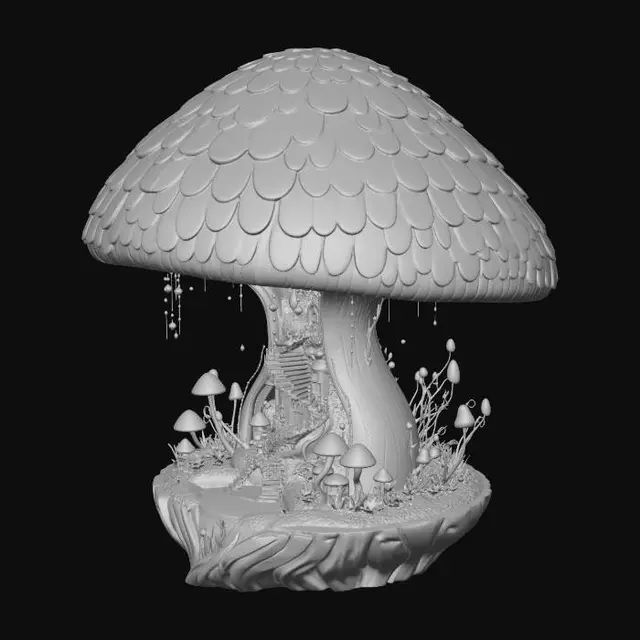 3D model for Luminous Mushroom Village