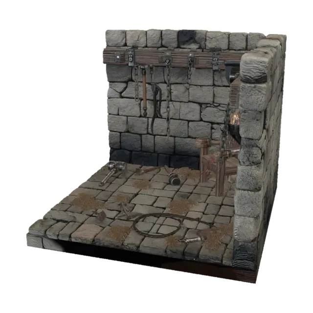 Dungeon of Chains 3D model, vytvořený pomocí AI