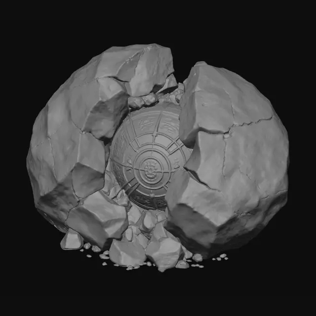 3D model for Cracked Stone Orb