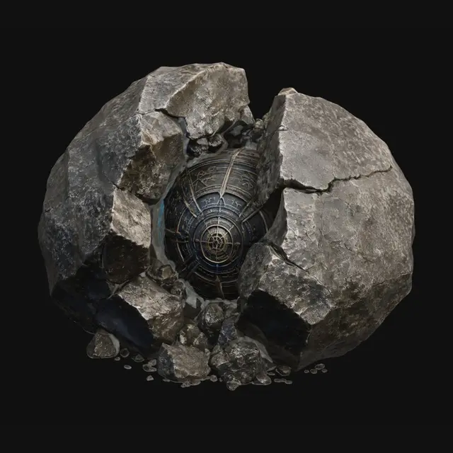 3D model for Cracked Stone Orb