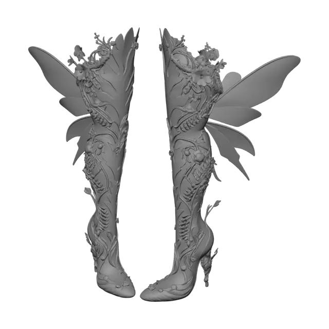 3D model for Butterfly Winged Boots