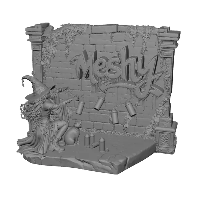 3D model for Neon Graffiti Witch
