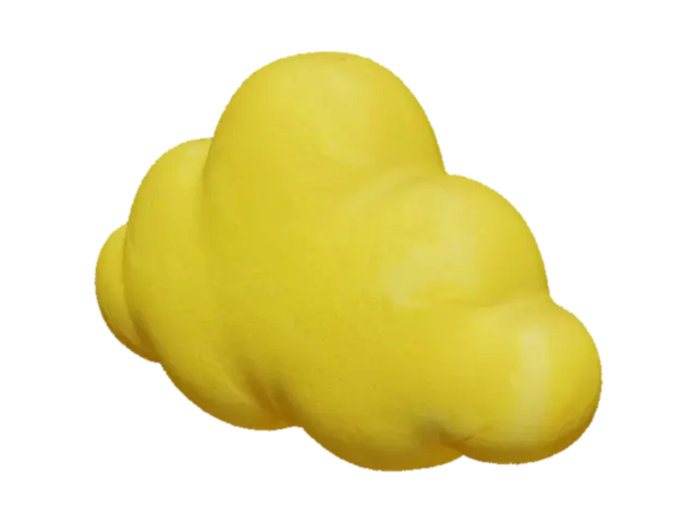 Golden Cloud 3D model, vytvořený pomocí AI