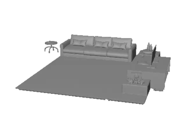 3D model for L型可以放在貨車副駕腳邊的雙層架