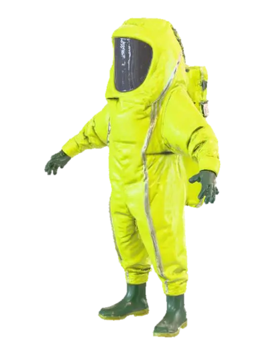 Biohazard Preparedness Suit - Toxic 3D model, vytvořený pomocí AI