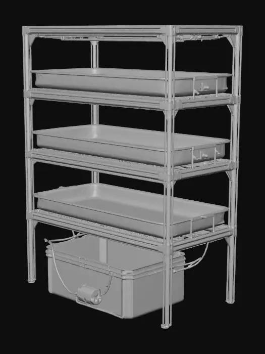 3D model for Hydroponic Vertical Garden Unit