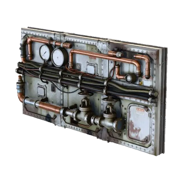 Industrial Panel - Factory 3D model, vytvořený pomocí AI